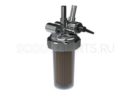 Кран топливный с фильтром выход вверх R180 / R190 / R195, в сборе