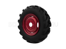 Колесо 5.00"-12.00" шевронный протектор 4х109, в сборе