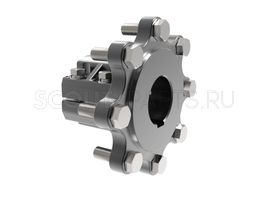 Ступица заднего колеса D70.PCD202.8xМ18 шасси TB, в сборе