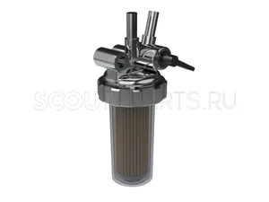 Кран топливный с фильтром выход вверх R180 / R190 / R195, в сборе