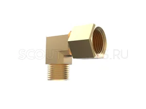 Штуцер РВД угловой 90° DK М18х1,5 (Ш) - DK М18х1,5 (Г)