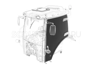 Стекло кабины ShanDongshifeng левое дверное тракторов SF TA-904C / TD-1304C