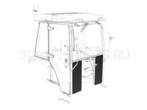 Стекло кабины Luojia переднее нижнее тракторов SERIES TE / TE Basic Gen 3