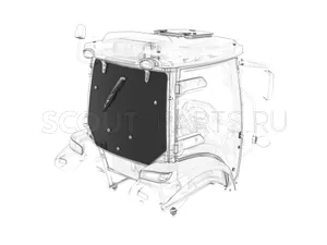 Стекло кабины SHKE заднее под стеклоочиститель тракторов SERIES TB