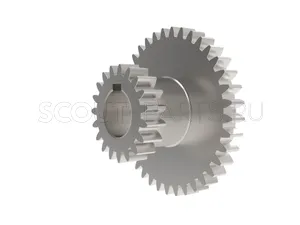 Колесо зубчатое Z37 / Z19 неподвижное под шпонку дополнительной передачи шасси TY